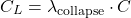 \[C_L = \lambda_{\text{collapse}} \cdot C\]